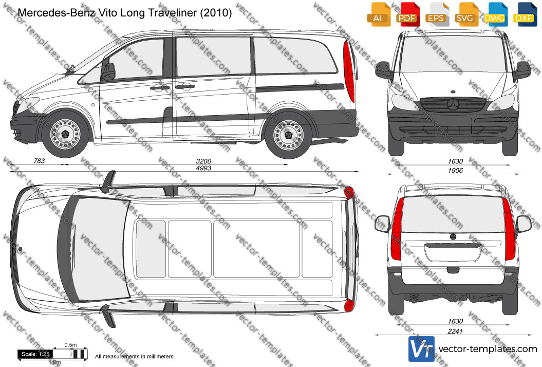 Templates - Cars - Mercedes-Benz - Mercedes-Benz Vito LWB W447