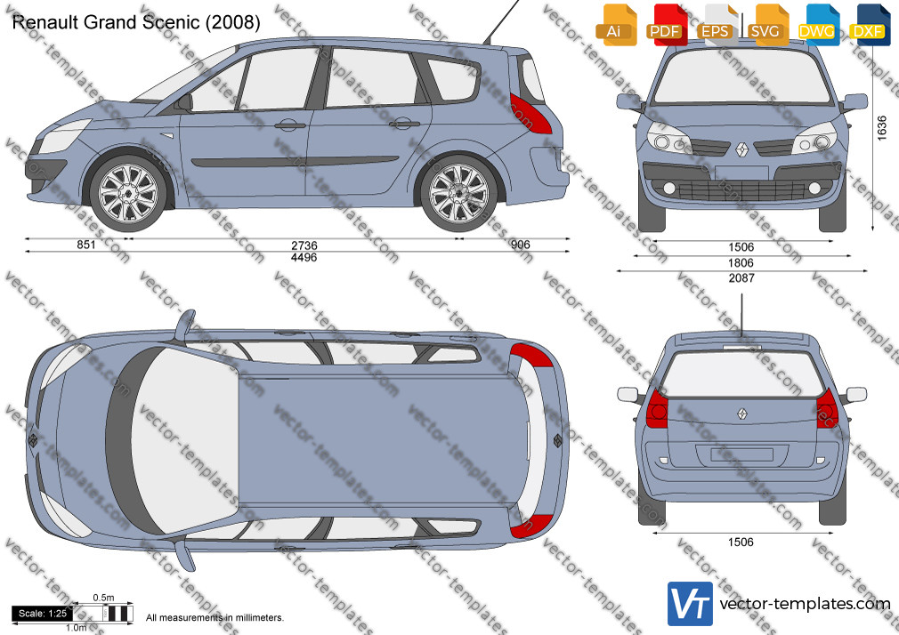 Templates - Cars Renault - Renault Grand Scenic