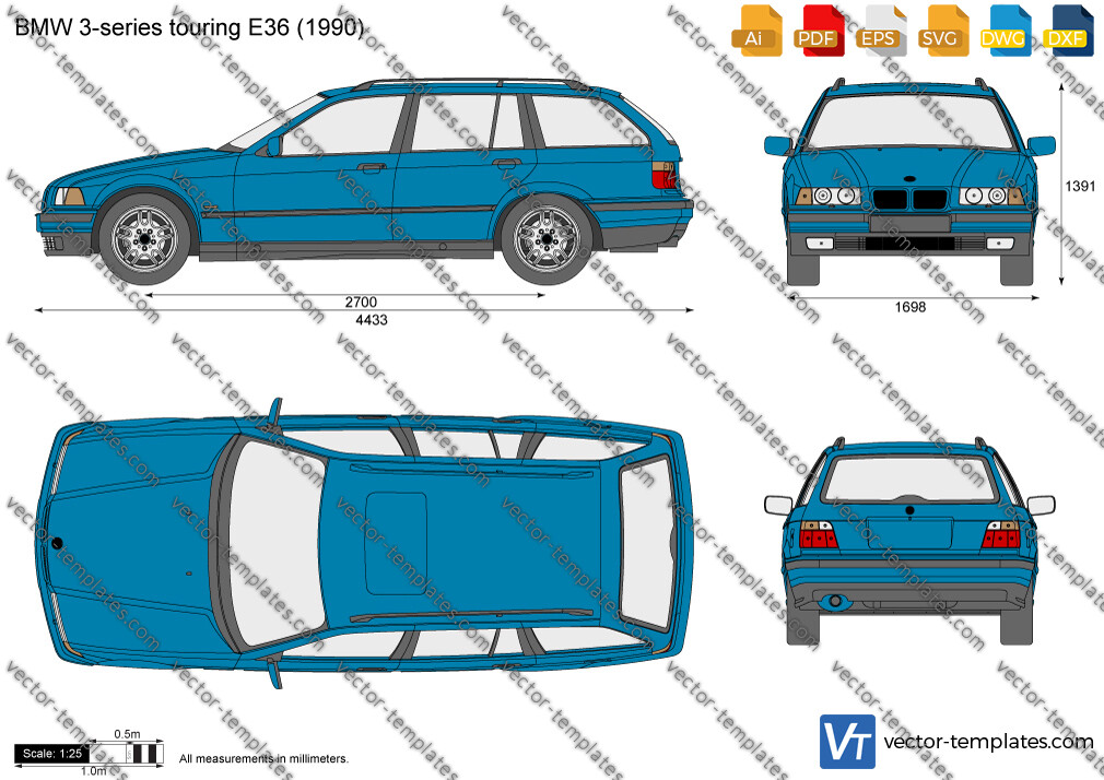 Templates - Cars - BMW - BMW 3-Series Touring E36