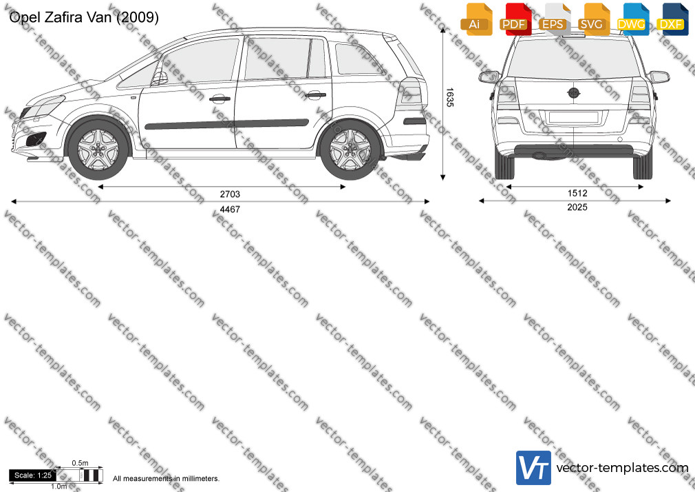 Templates - Cars - Opel - Opel Zafira Van