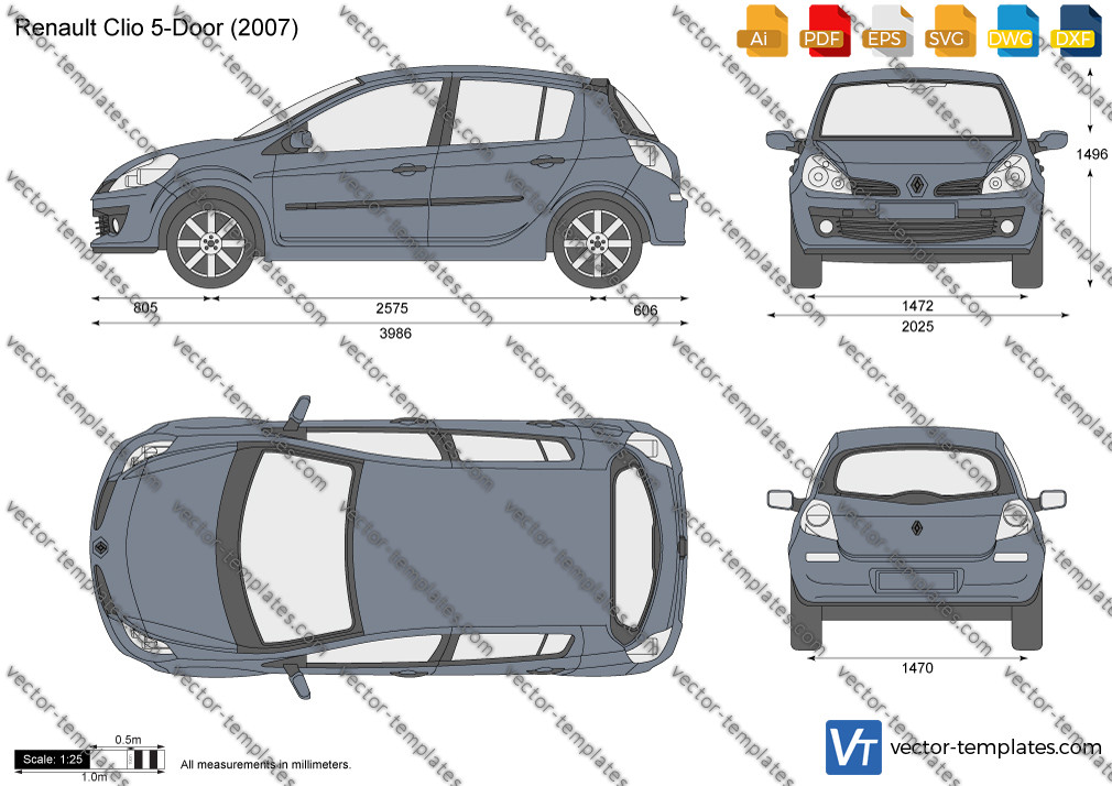 Templates - Cars - Renault - Renault Clio 5-Door