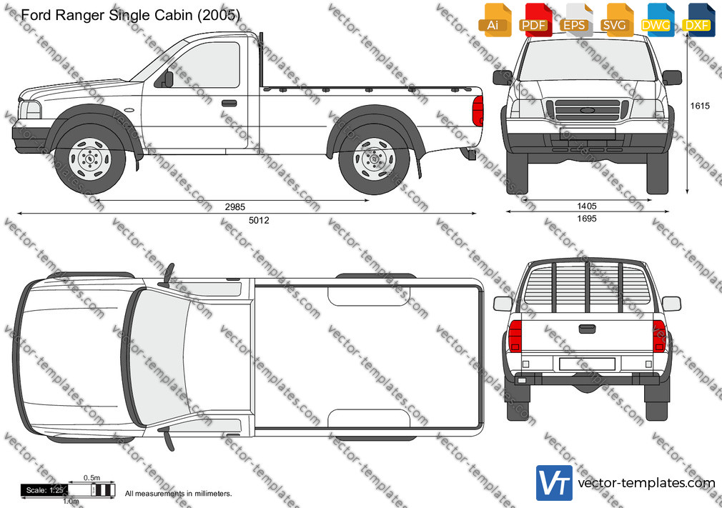 Templates - Cars - Ford - Ford Ranger Single Cabin