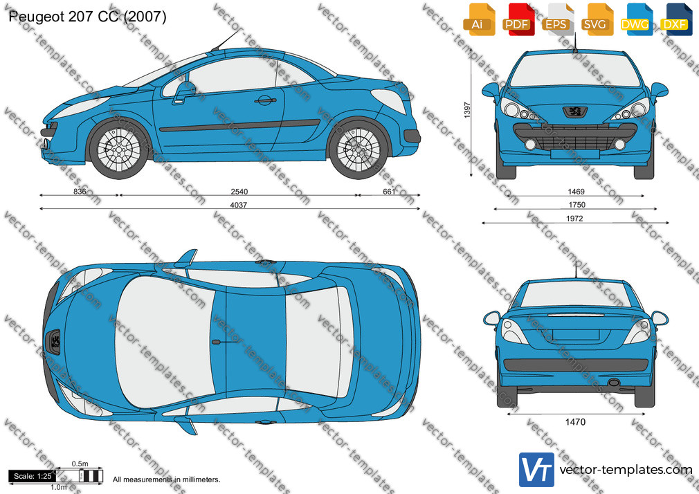 Templates - Cars - Peugeot - Peugeot 207 CC