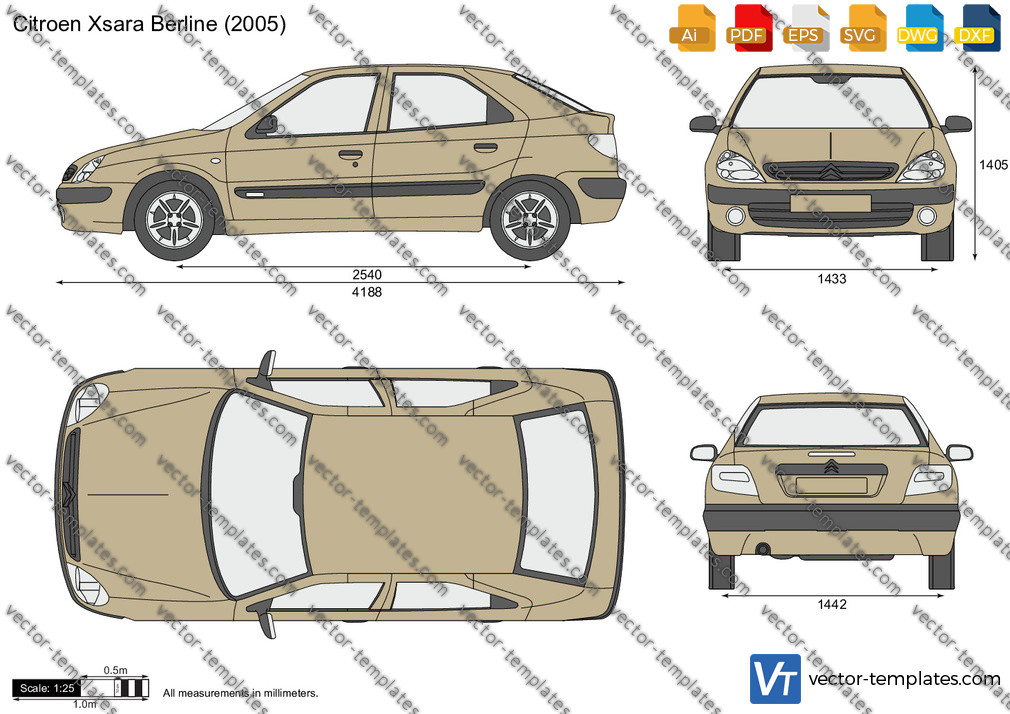 naaimachine Vooruitzicht trek de wol over de ogen Templates - Cars - Citroen - Citroen Xsara Berline