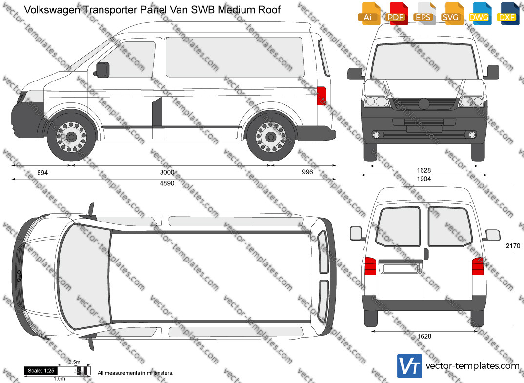 Templates - Cars - Volkswagen - Volkswagen Transporter T5 Panel