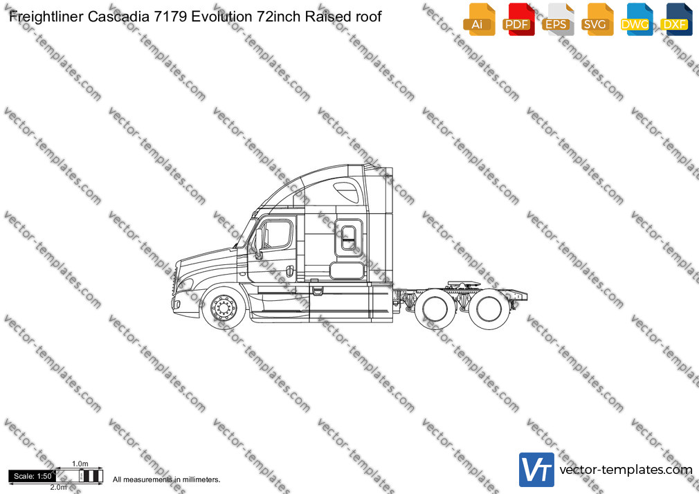 Freightliner Cascadia 7179 Evolution 72inch Raised roof 