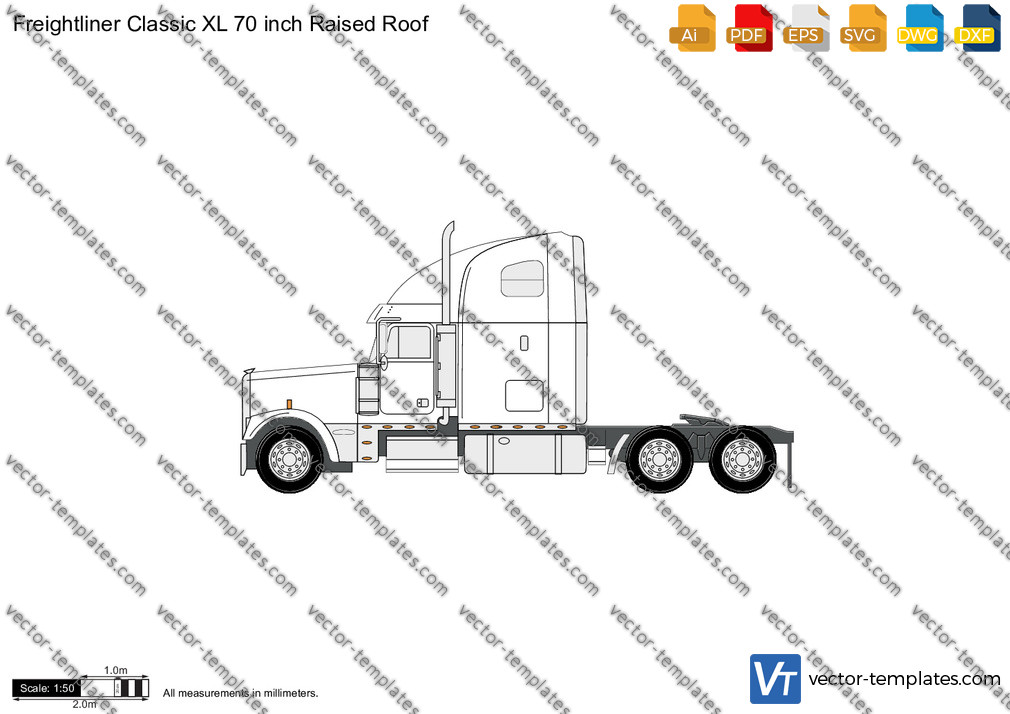 Freightliner Classic XL 70 inch Raised Roof 