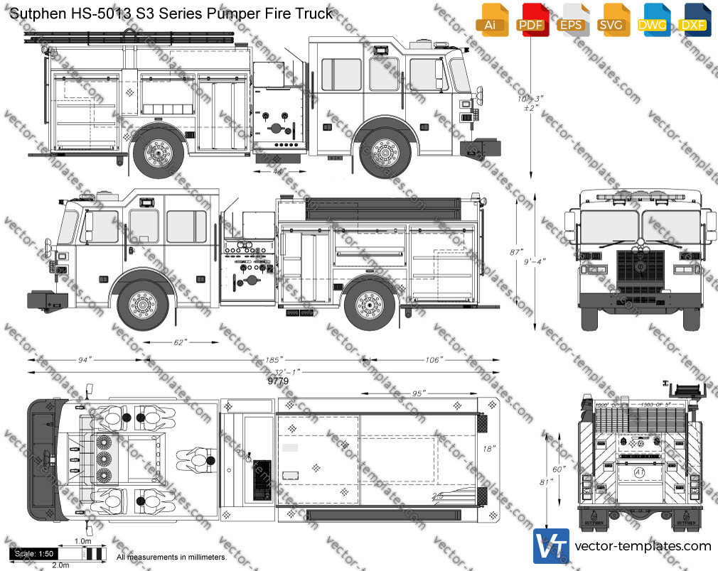 Sutphen HS-5013 S3 Series Pumper Fire Truck 