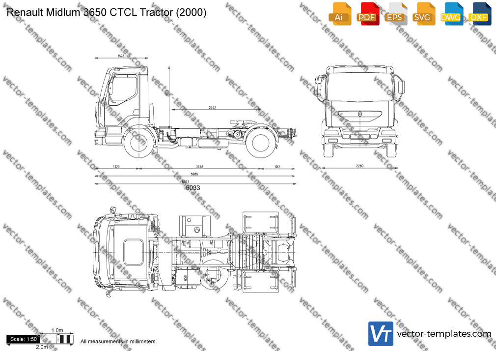 Renault Midlum 3650 CTCL Tractor 2000