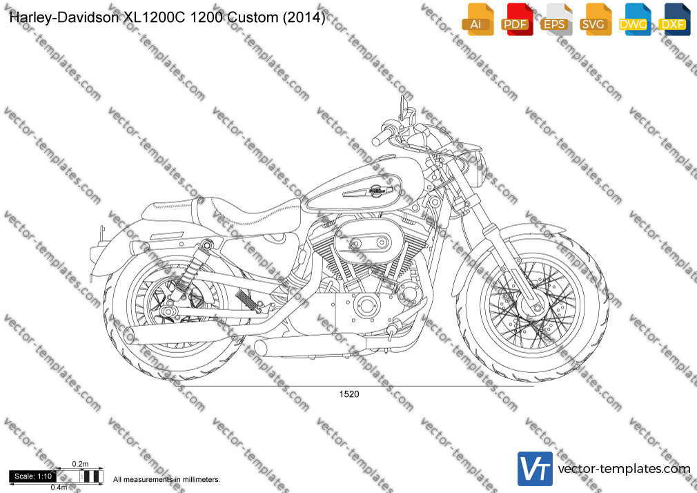 Harley-Davidson XL1200C 1200 Custom 2014