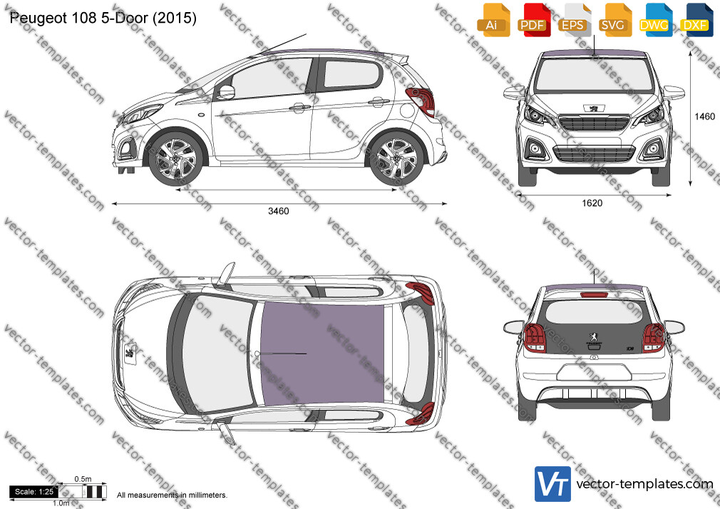Templates - Cars - Peugeot - Peugeot 108 5-Door