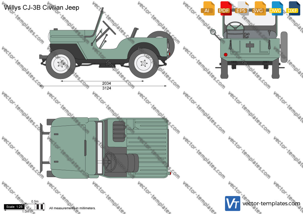 Willys CJ-3B Civilian Jeep 