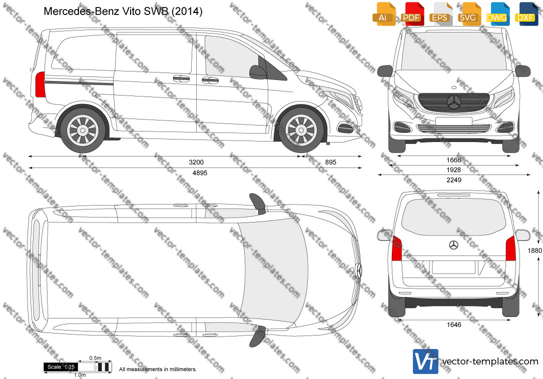 2014 Mercedes-Benz Vito car blueprint