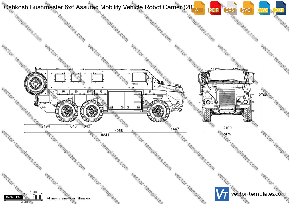 Oshkosh Bushmaster 6x6 Assured Mobility Vehicle Robot Carrier 2008