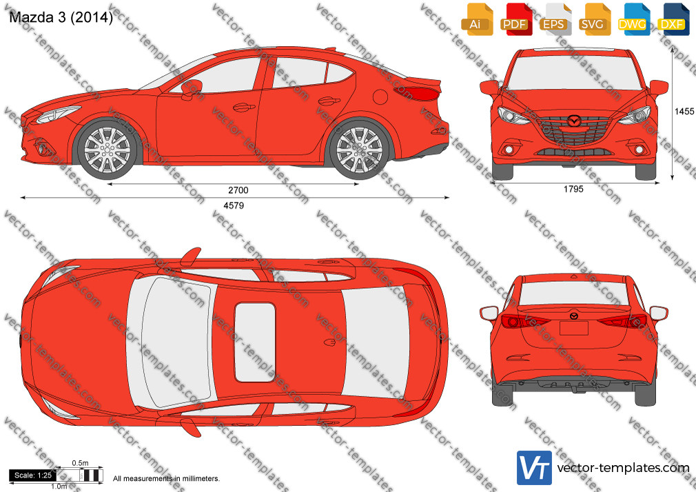 mazda 3 logo vector