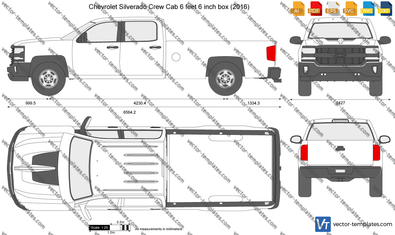 Chevrolet Silverado Crew Cab 6 feet 6 inch box 2016