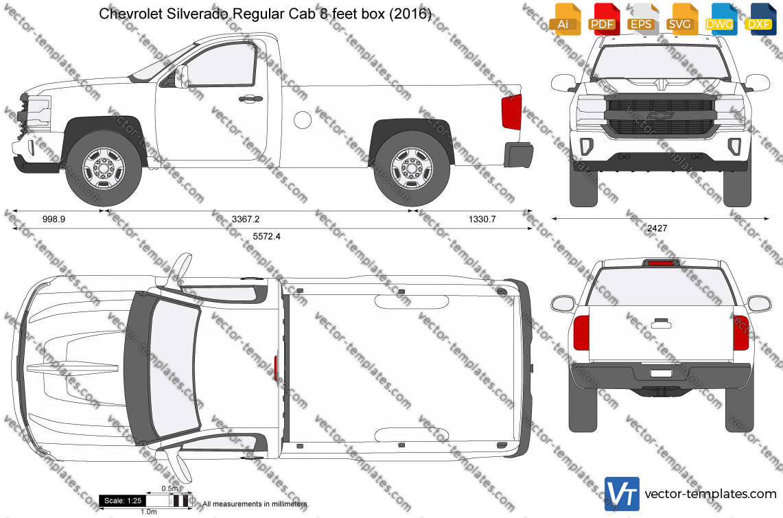 Chevrolet Silverado Regular Cab 8 feet box 2016