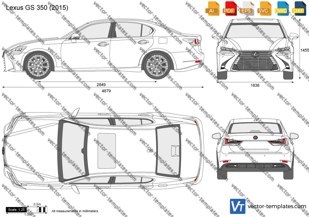 Lexus GS400 (2003) Blueprints Vector Drawing Drawing lexus gs clublexus
