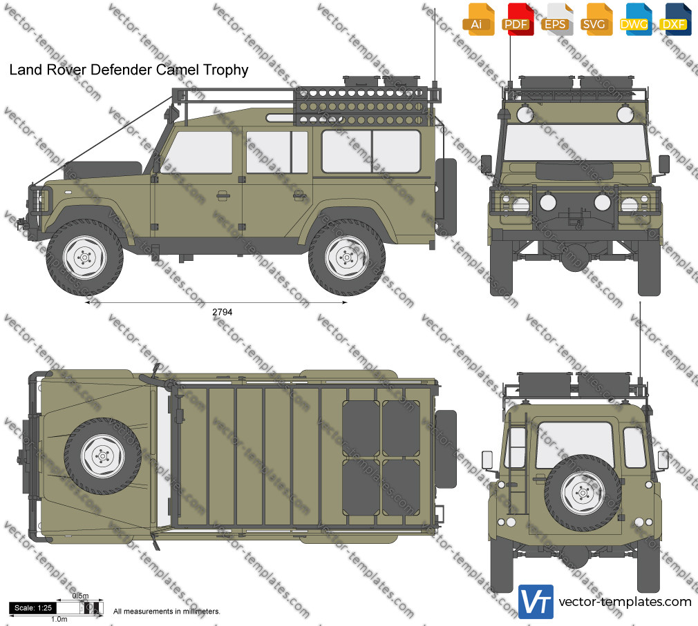 Чертеж land rover defender