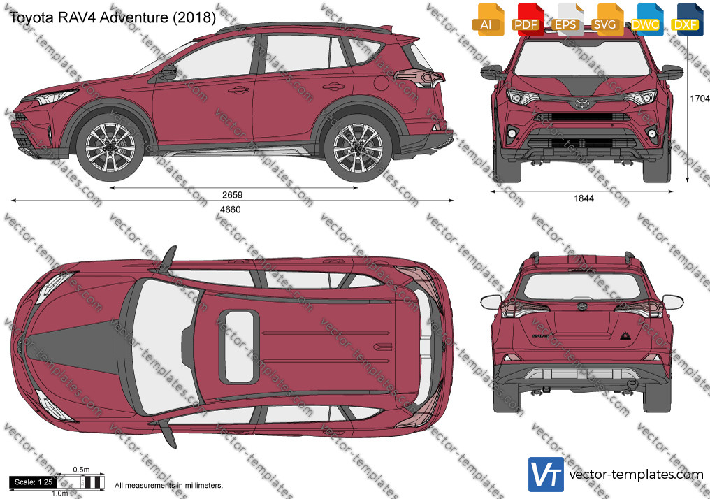 Toyota rav4 чертеж