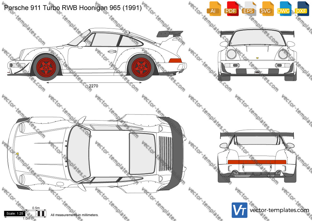 Porsche 911 Turbo RWB Hoonigan 965 1991
