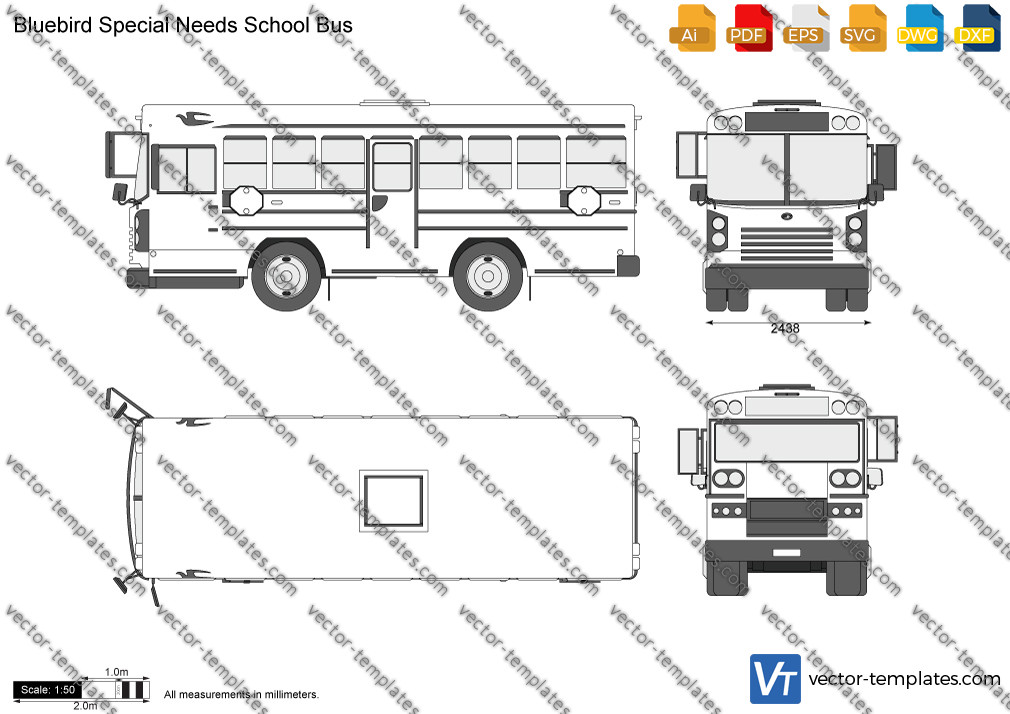 Templates Buses Various Buses Bluebird Special Needs School Bus templates-buses-various-buses-bluebird-special-needs-school-bus