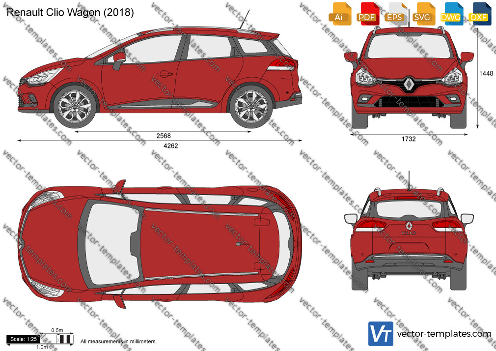 Templates - Cars - Renault Clio Wagon