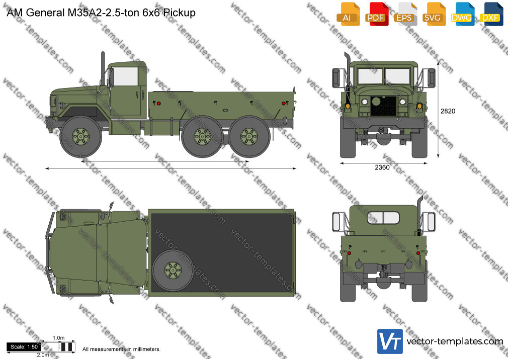AM General M35A2-2.5-ton 6x6 Pickup 