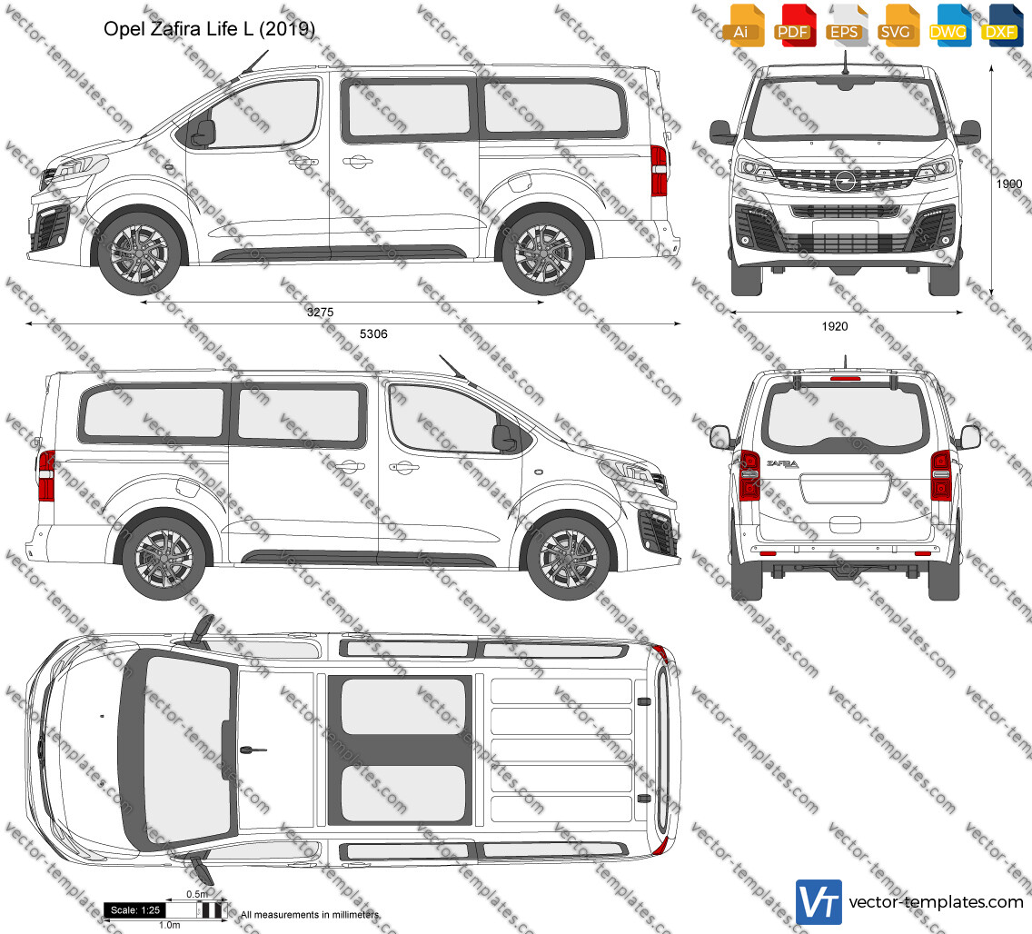 Templates - Cars - Opel - Opel Zafira Life L