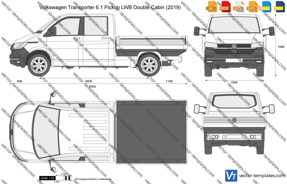 Volkswagen Transporter 6.1 Pickup LWB Double Cabin 2019
