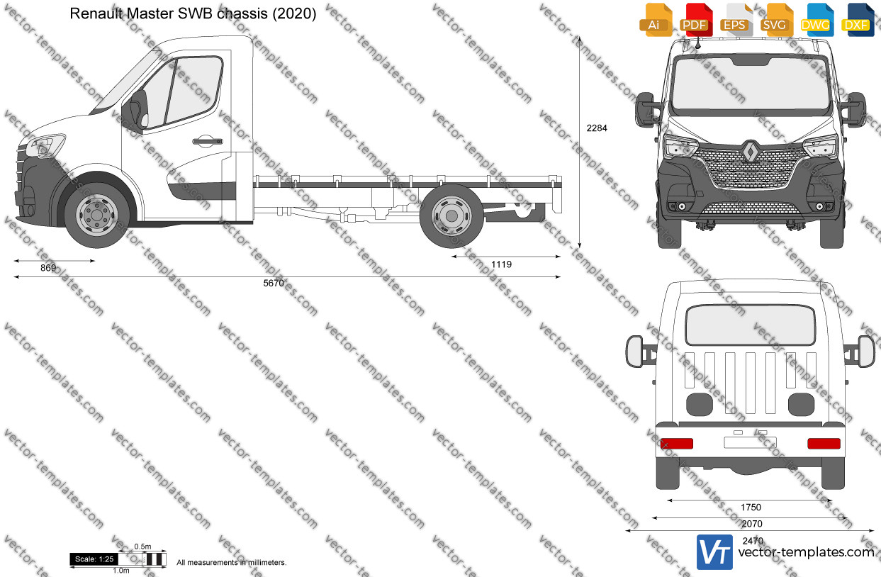Renault Master SWB chassis 2020