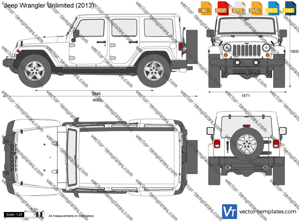 Templates - Cars - Jeep - Jeep Wrangler Unlimited JK