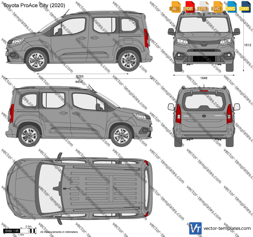 Mercedes-Benz Vito (W447) Panel Van L1 2018 Blueprint Template