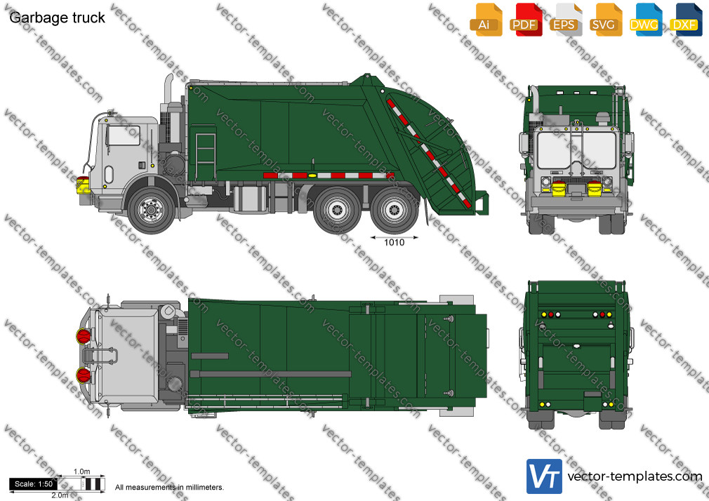 Garbage Truck Printable Template