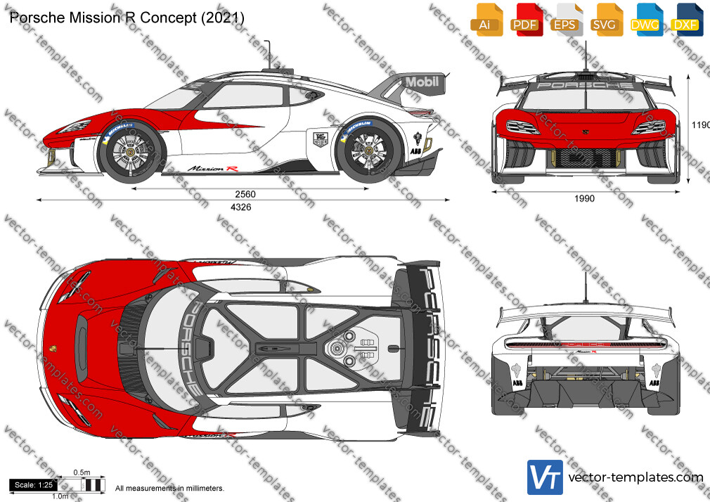 Templates - Cars - Porsche - Porsche Mission R Concept