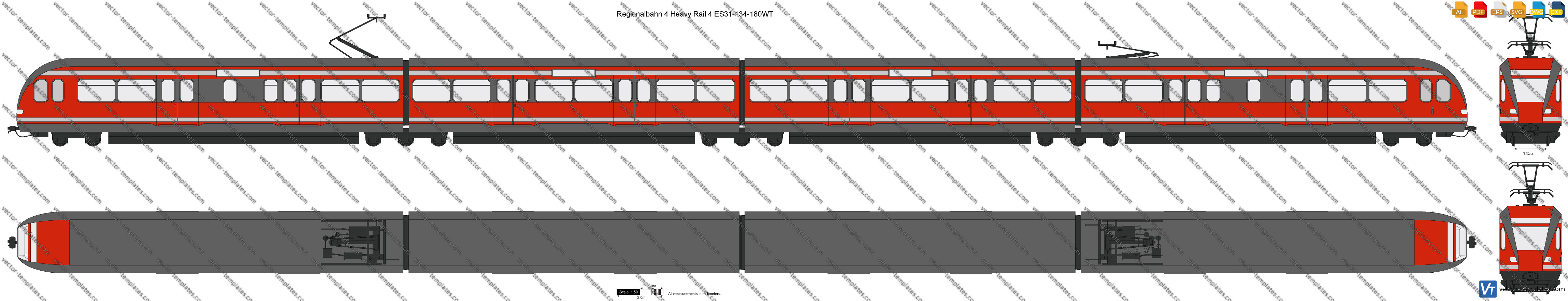Regionalbahn 4 Heavy Rail 4 ES31-134-180WT 