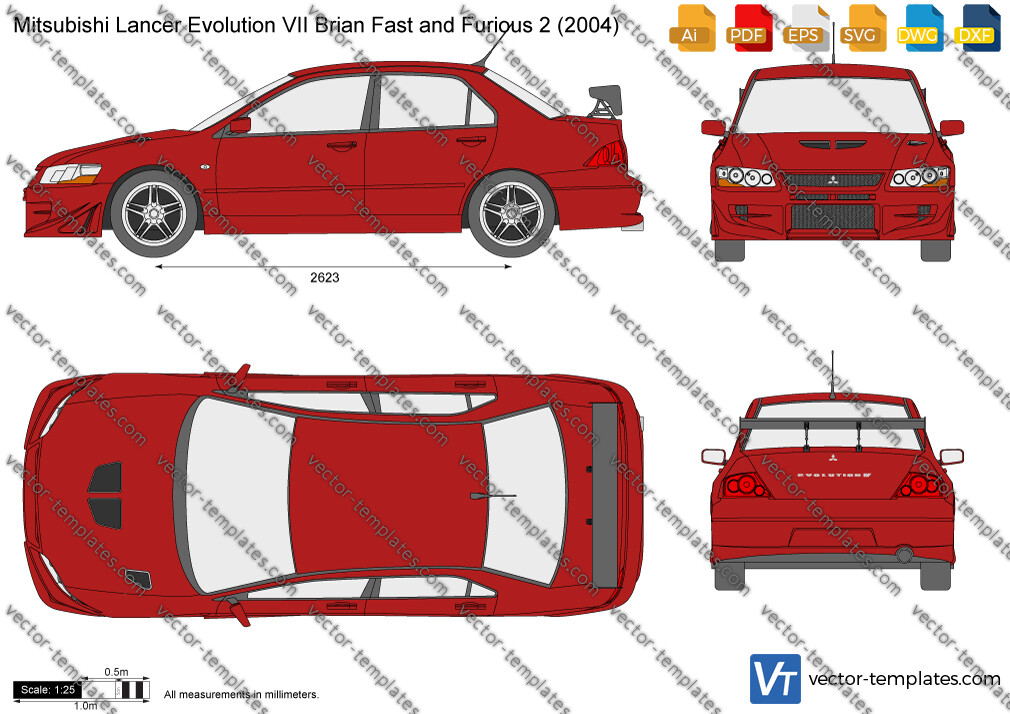 Mitsubishi Lancer Evolution VII Brian Fast and Furious 2 2004