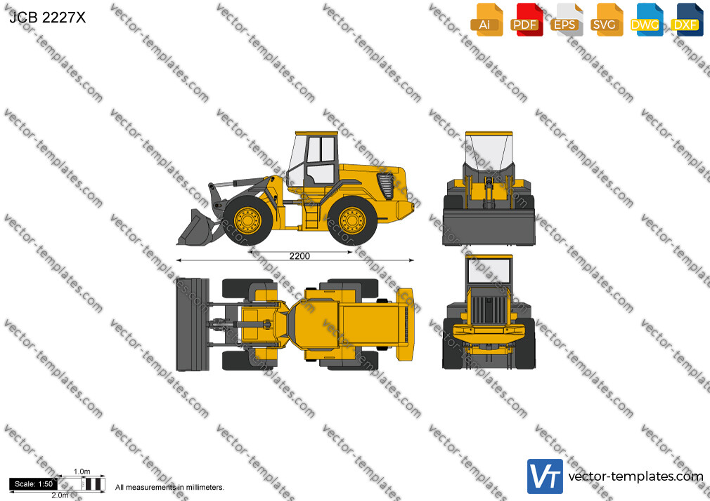 Templates Construction Equipment JCB JCB 2227X