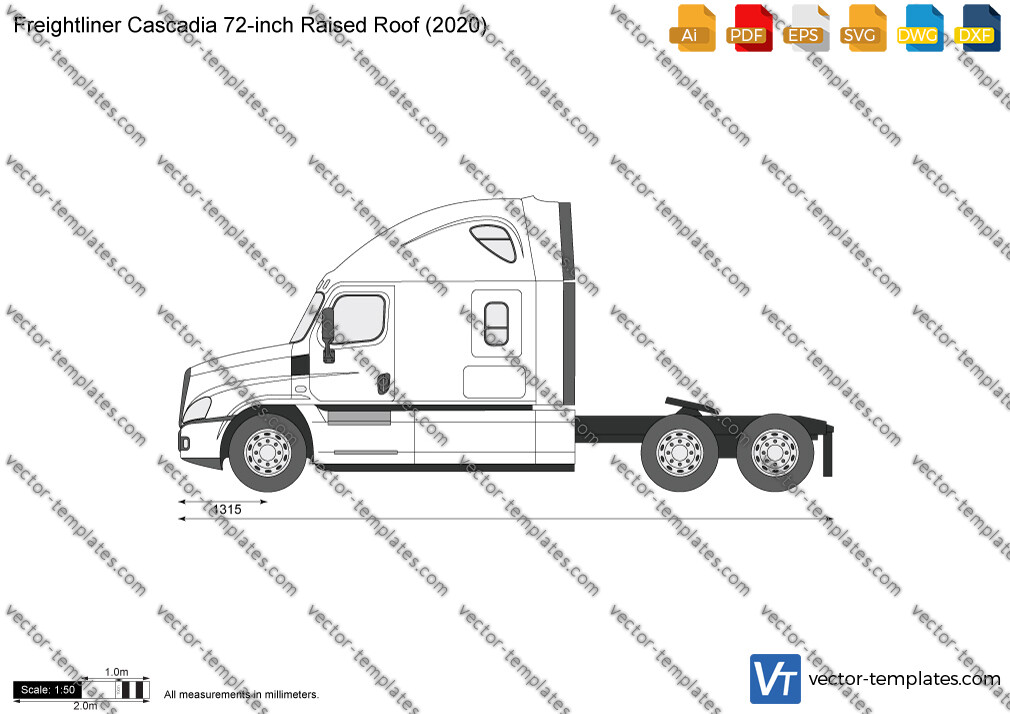 Freightliner Cascadia 72-inch Raised Roof 2020