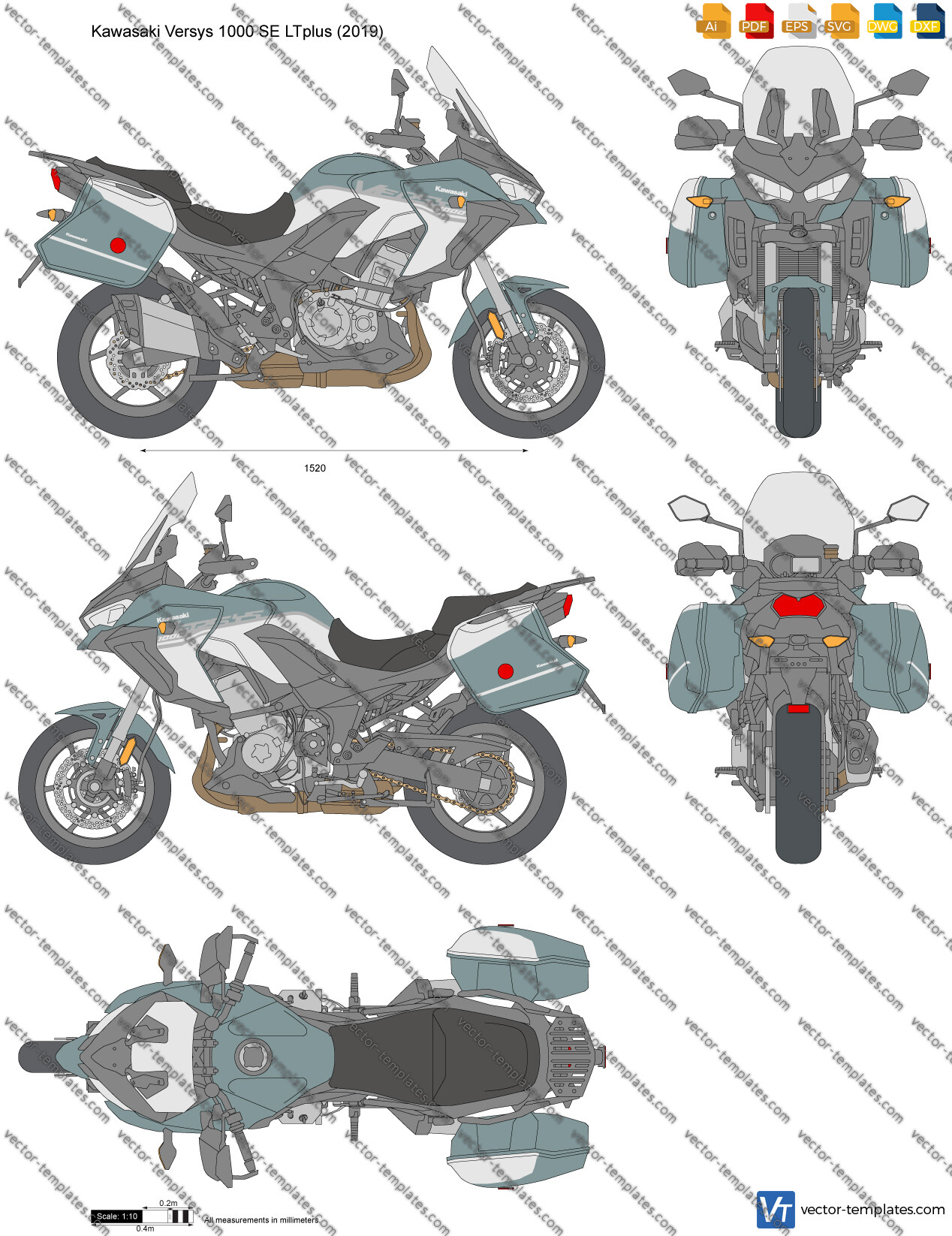 Templates Motorcycles Kawasaki Kawasaki Versys 1000 SE LTplus