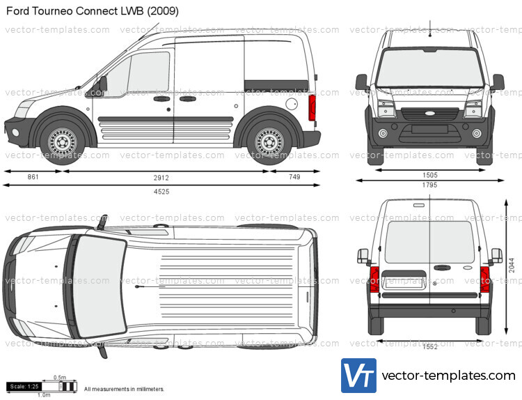 Templates - Cars - Ford - Ford Tourneo Connect LWB