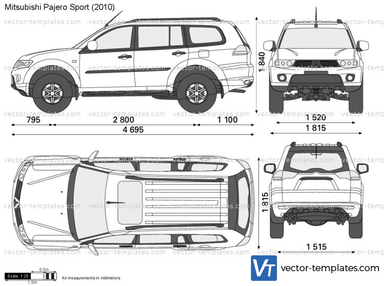 Технические характеристика pajero. Mitsubishi Pajero Sport 1 Геометрическая схема. Паджеро вектор. Мицубиси Паджеро в векторе чб.