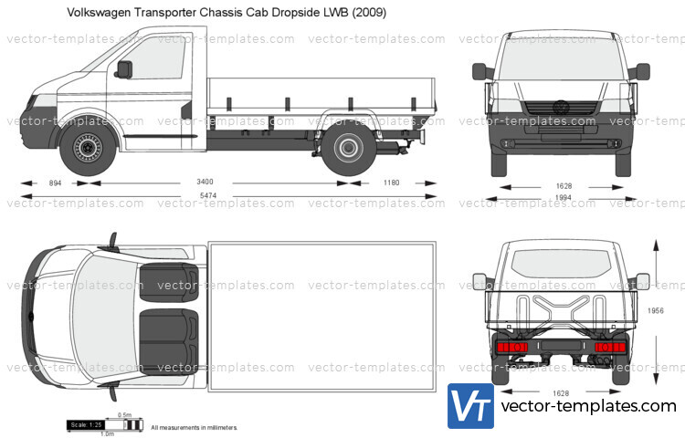 Volkswagen Transporter T5 Chassis Cab Dropside LWB