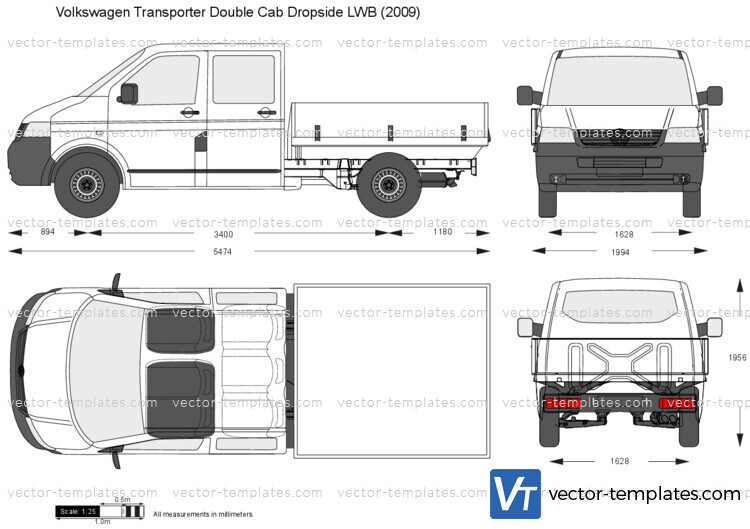 Volkswagen Transporter T5 Double Cab Dropside LWB