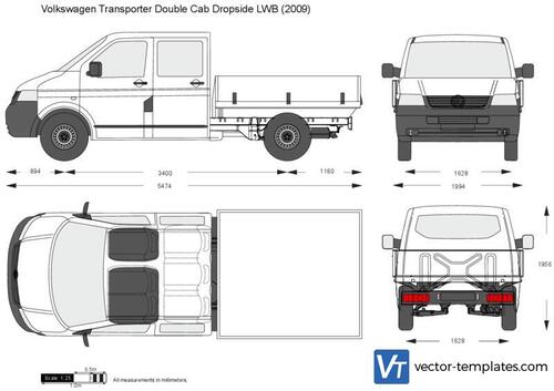 Volkswagen Transporter T5 Double Cab Dropside LWB