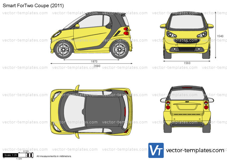 Templates - Cars - Smart - Smart ForTwo Coupe (Model 451)