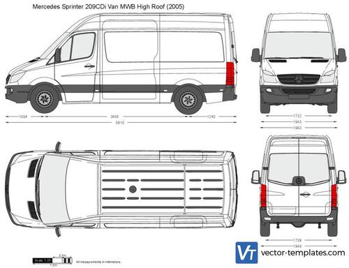 Mercedes-Benz Sprinter 209CDi Van MWB High Roof