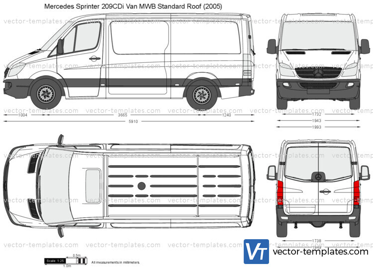 Mercedes-Benz Sprinter 209CDi Van MWB Standard Roof