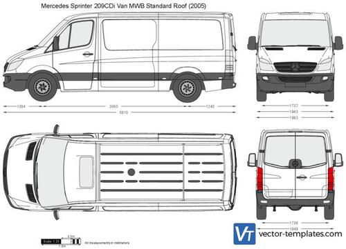 Mercedes-Benz Sprinter 209CDi Van MWB Standard Roof