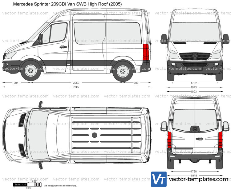 Mercedes-Benz Sprinter 209CDi Van SWB High Roof